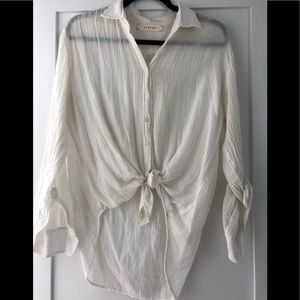 Xirena gauze button down